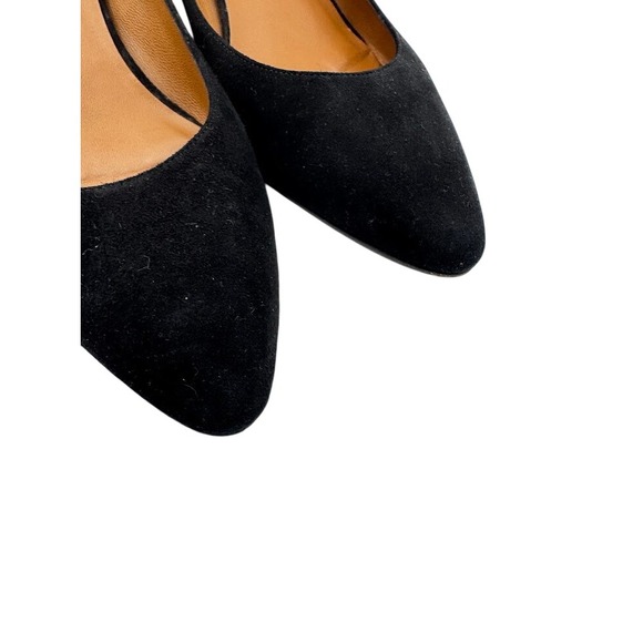 Aquatalia Pasha Black Suede Block Heel Pumps Shoes Made in Italy Size 9 - Picture 11 of 12